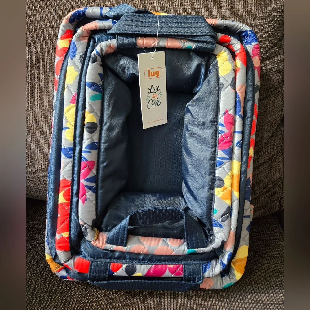 NWT Lug Crescendo 3pc Reversible Storage Bins in Wildflower Multi - Picture 4 of 8